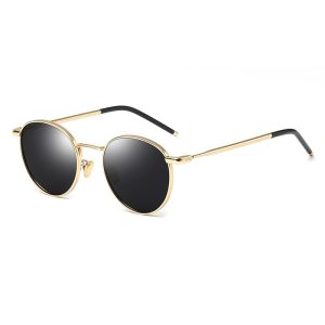 Retro Round Metal Polarized Sunglasses